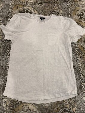 PAIGE Kenneth Pocket Tee in White